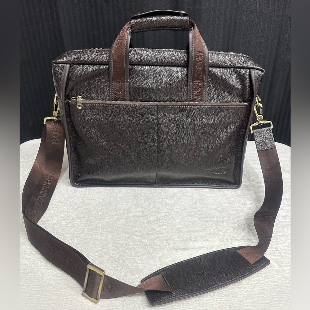 Classy Bostanten Dark Brown Leather Briefcase for Men or Women​